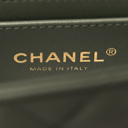 Chanel Lambskin Quilted Mini Rectangular Flap Green 5 of 9