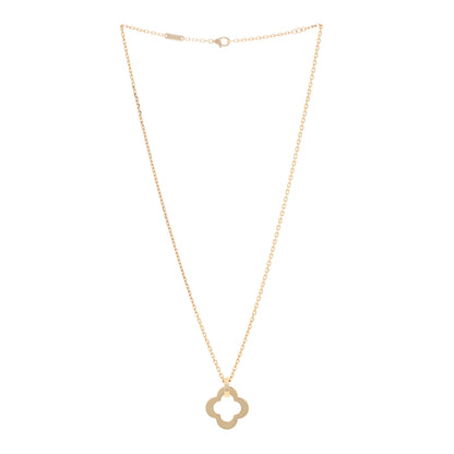 Van Cleef & Arpels 18K Yellow Gold Byzantine Alhambra Pendant Necklace 2 of 3