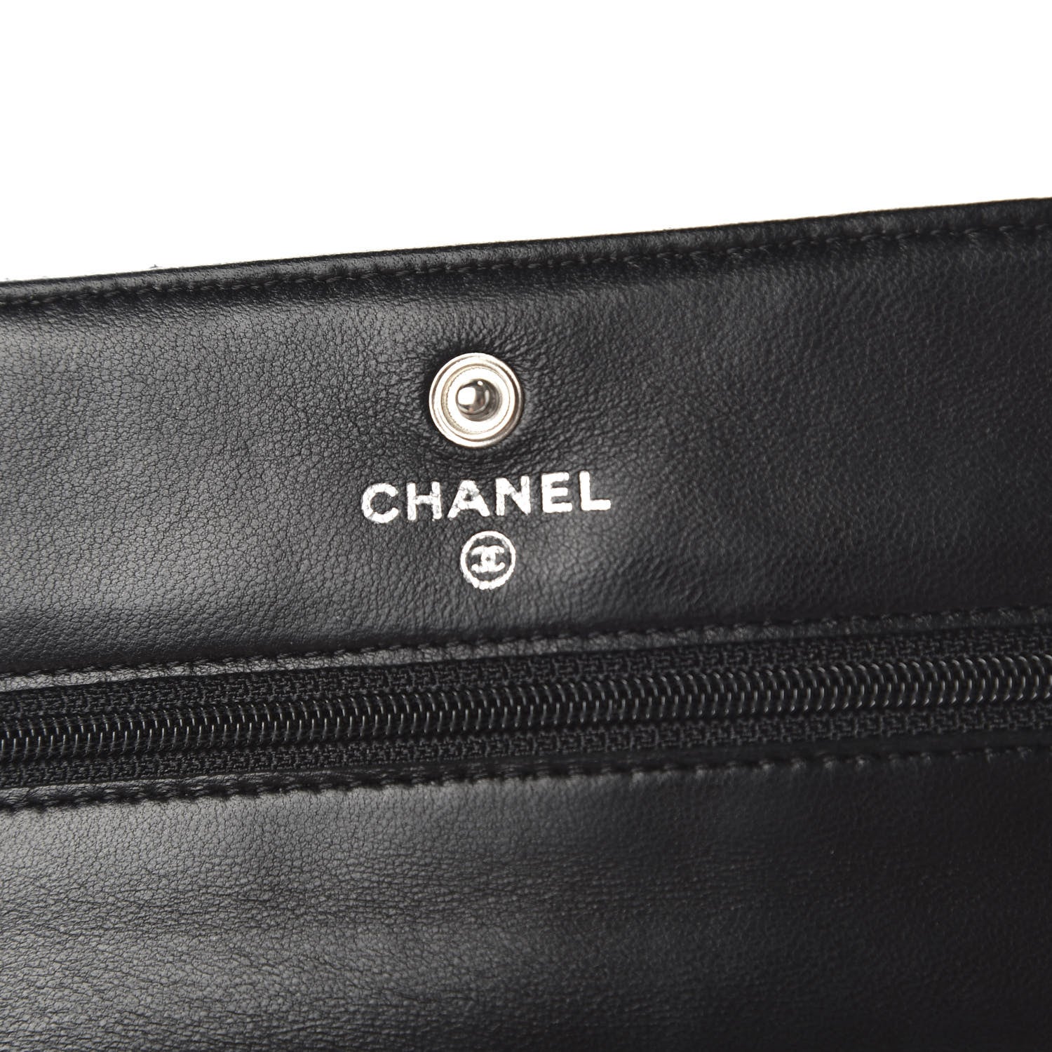 Chanel Perforated Lambskin Quilted Wallet On Chain WOC Black 9 of 11