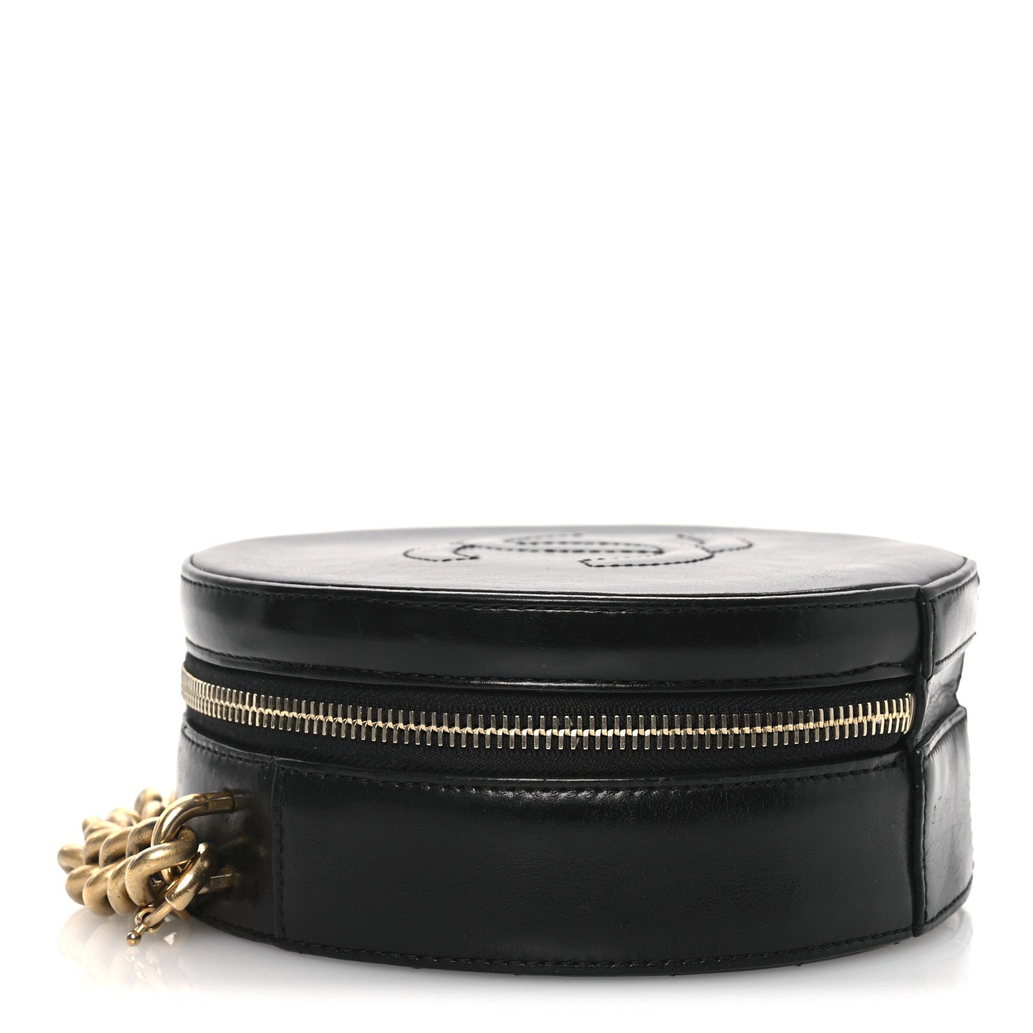 Chanel Glazed Calfskin Round As Earth Evening Bag Black 4 of 13