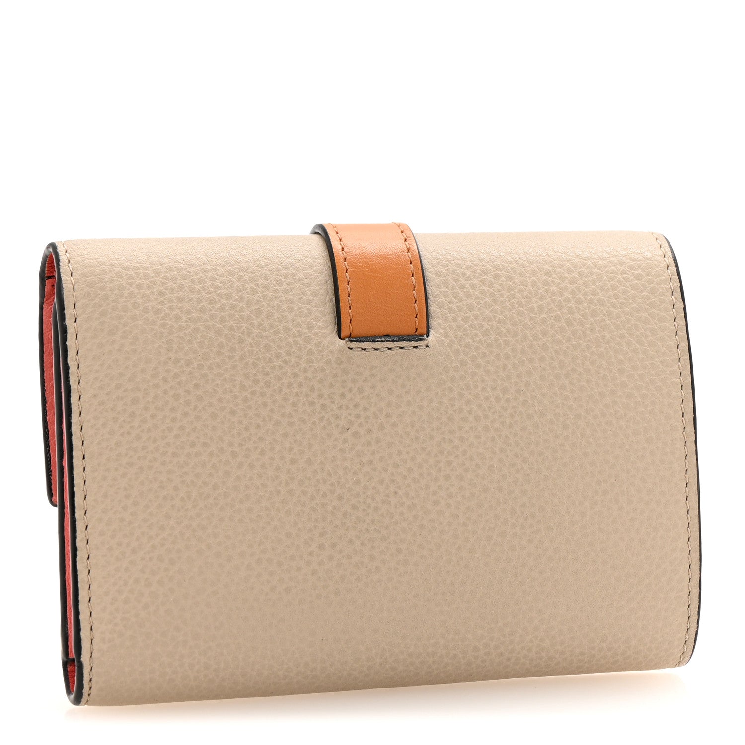 Loewe Grained Calfskin Small Vertical Wallet Light Oat Honey 3 of 8