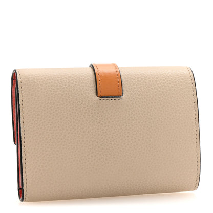 Loewe Grained Calfskin Small Vertical Wallet Light Oat Honey 3 of 8