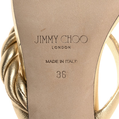 Jimmy Choo Metallic Nappa Diosa 90 Sandals 36 Gold 8 of 11