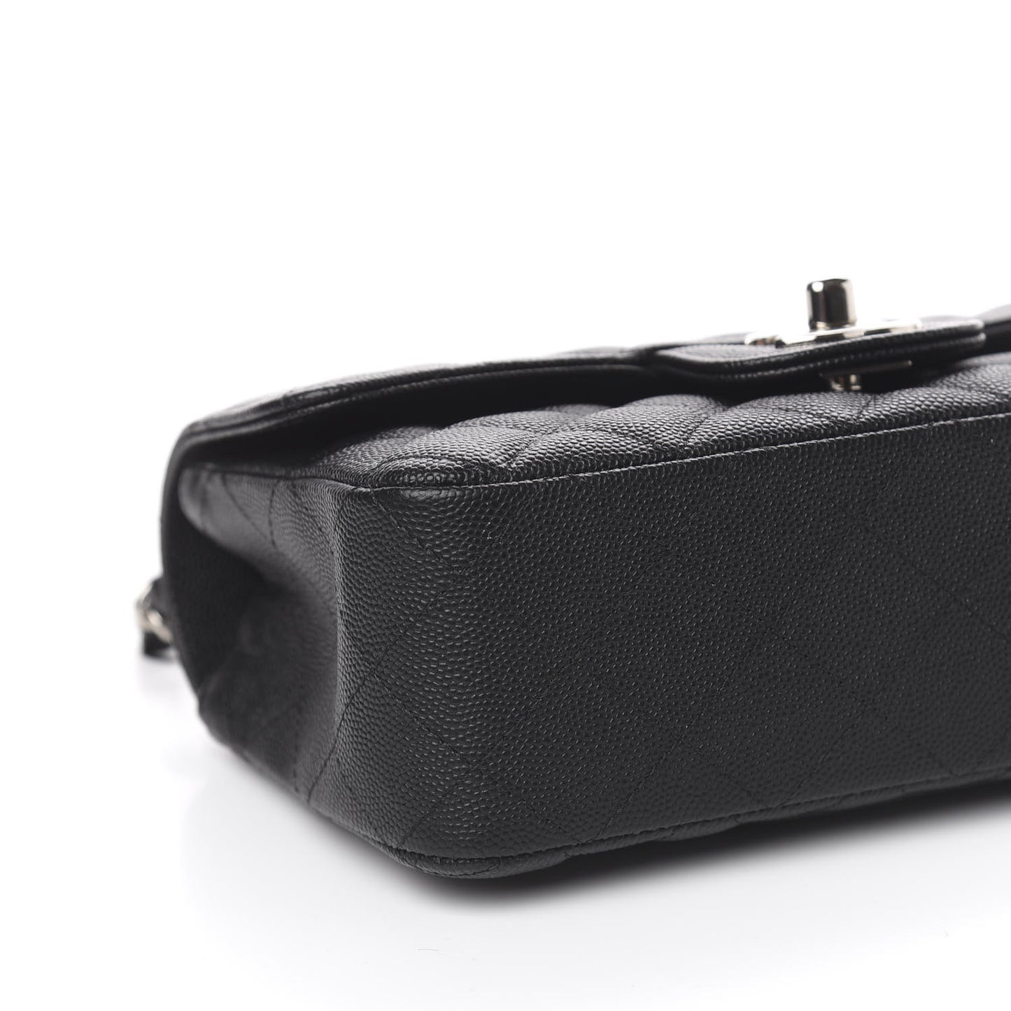 Caviar Quilted Mini Rectangular Flap Black