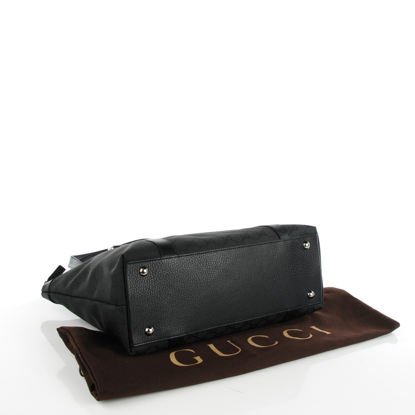 Nylon Monogram Medium Abbey Tote Black