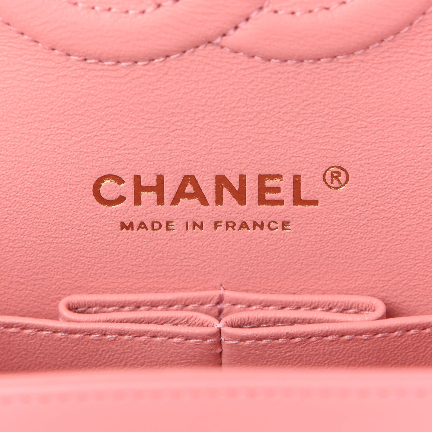 Lambskin Quilted Medium Double Flap Pink