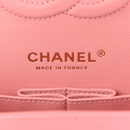 Chanel Lambskin Quilted Medium Double Flap Pink 8 of 9