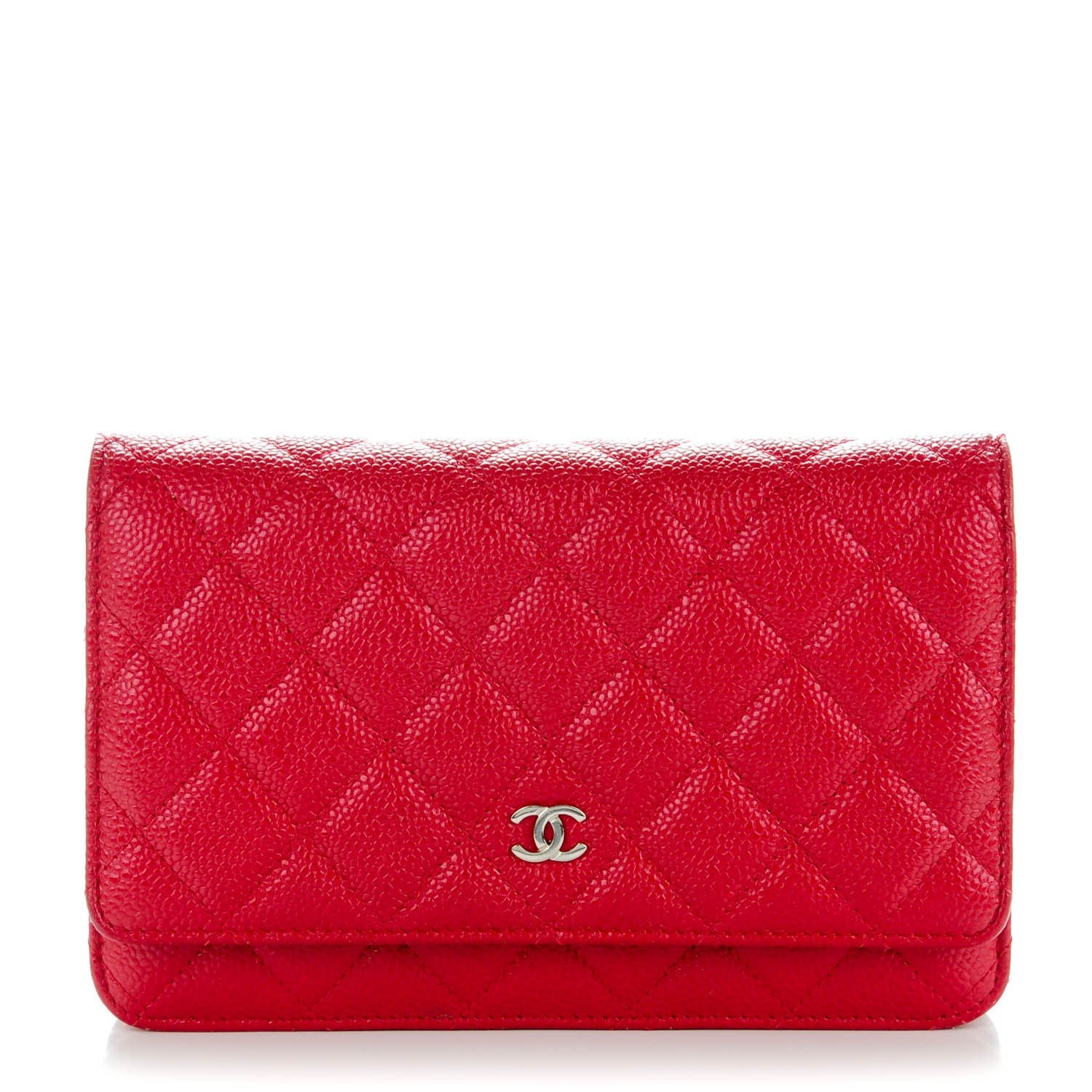 Chanel Caviar Quilted Wallet On Chain WOC Dark Pink 1 of 8