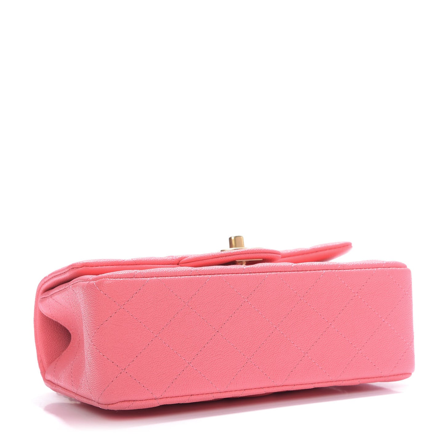 Caviar Quilted Mini Top Handle Rectangular Flap Pink