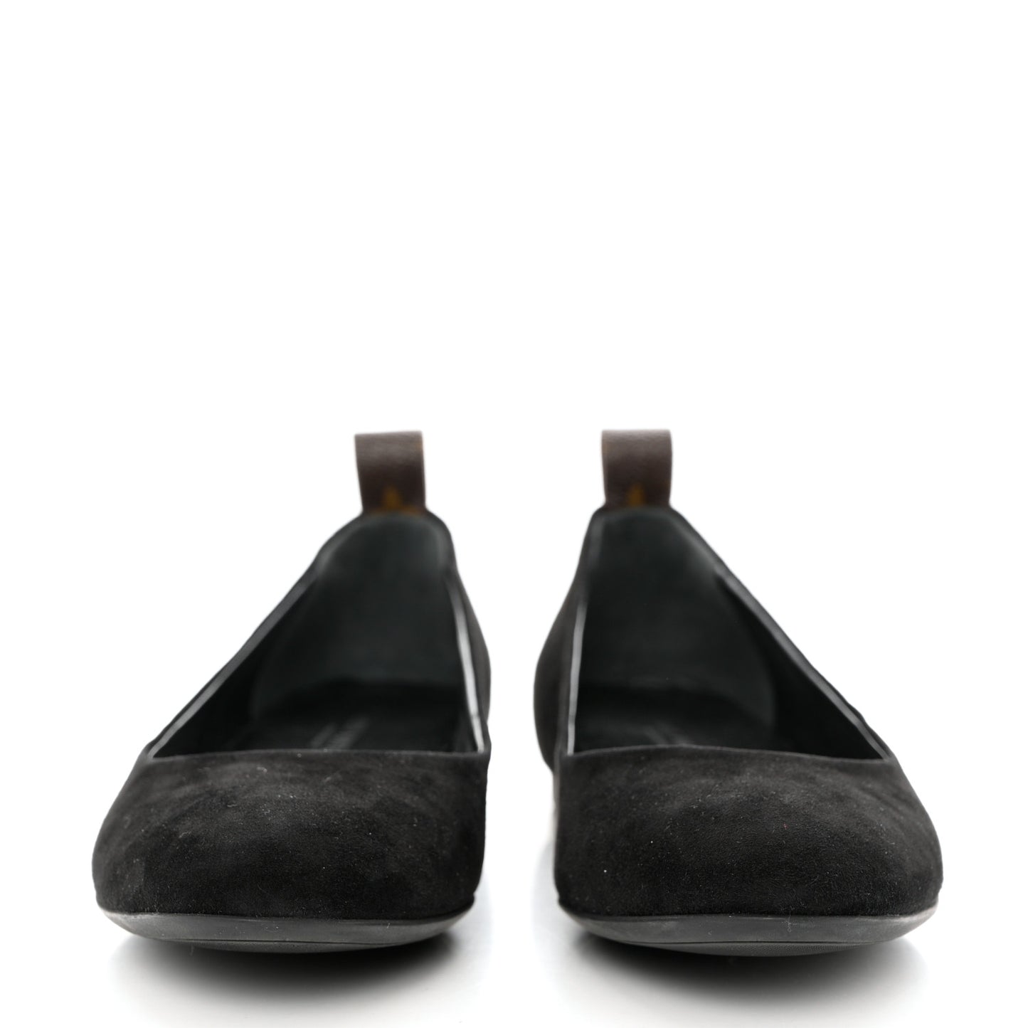 Suede Monogram Uniformes Ballet Flats 40 Black