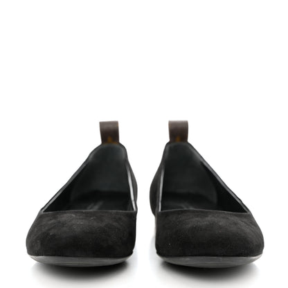 Louis Vuitton Suede Monogram Uniformes Ballet Flats 40 Black 2 of 10
