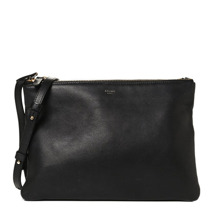 Celine Lambskin Small Trio Crossbody Bag Black 1 of 10