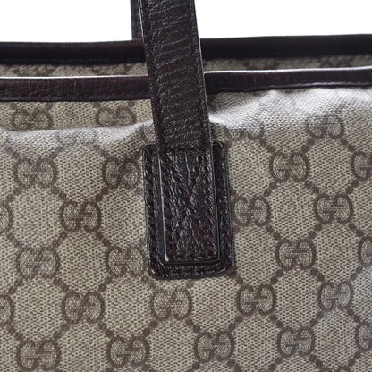 Gucci GG Supreme Monogram Medium Zippered Shopping Tote Dark Brown 14 of 20