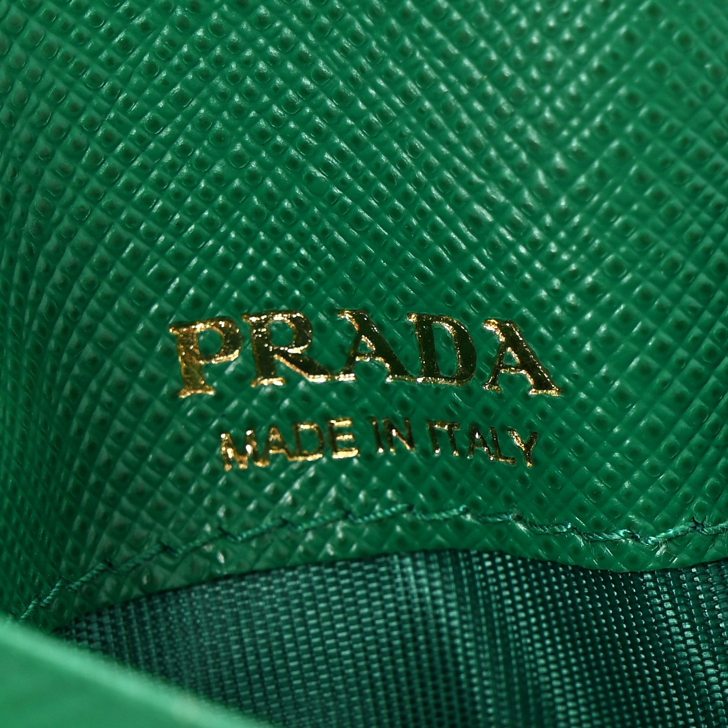 Prada Saffiano Triangle Card Holder Wallet Mango 6 of 10