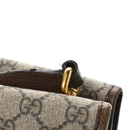 Gucci GG Supreme Monogram Web Small Neo Vintage Double Flap Messenger Bag Beige New Acero 14 of 16