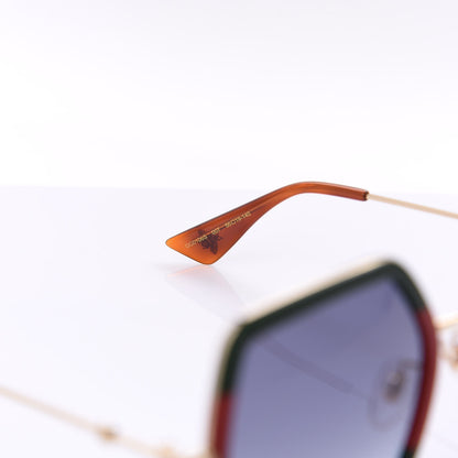 Gucci Square Frame Web GG0106S Sunglasses Tortoise 5 of 8