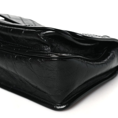 Saint Laurent Crinkled Calfskin Matelasse Monogram Baby Niki Chain Satchel Black 10 of 10