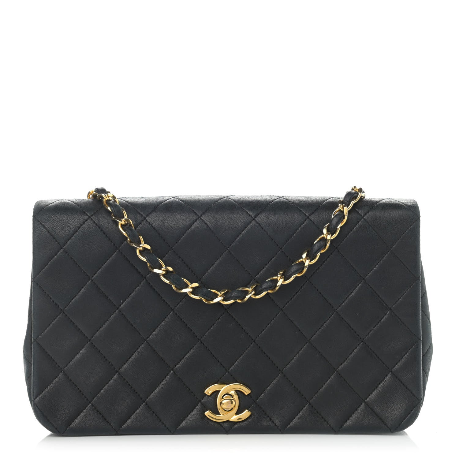 Chanel Lambskin Quilted Small Single Flap Black 1 of 20