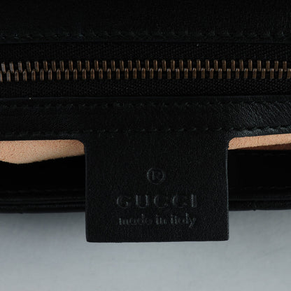 Gucci Calfskin Matelasse Studded Small Pearly GG Marmont Shoulder Bag Black 6 of 7