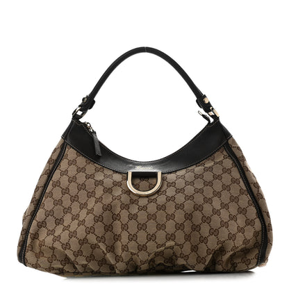 Gucci Monogram Large D Gold Hobo Dark Brown 1 of 9
