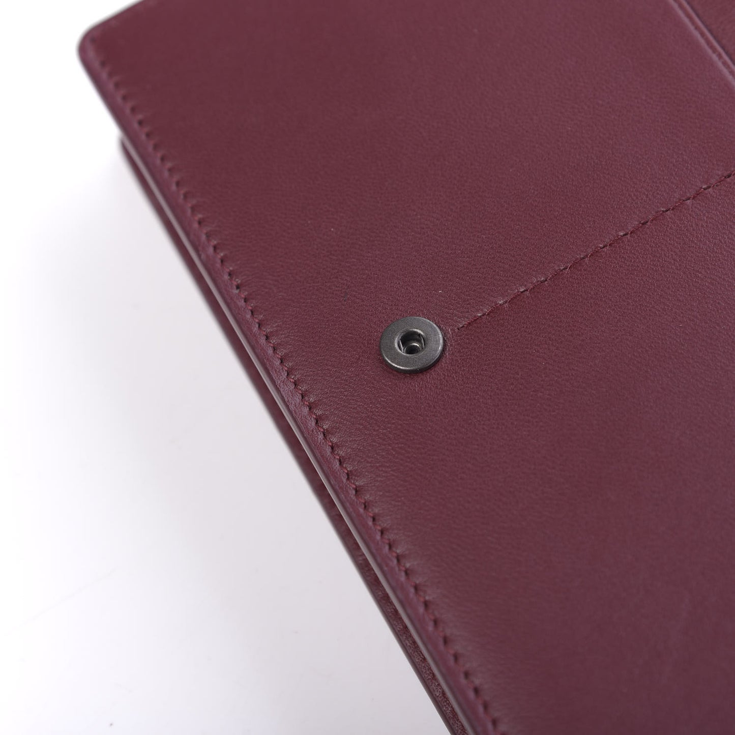 Nappa Intrecciato Chain Wallet Sienna
