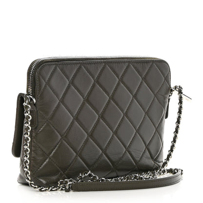 Chanel Lambskin Quilted Crossbody Dark Khaki 3 of 14