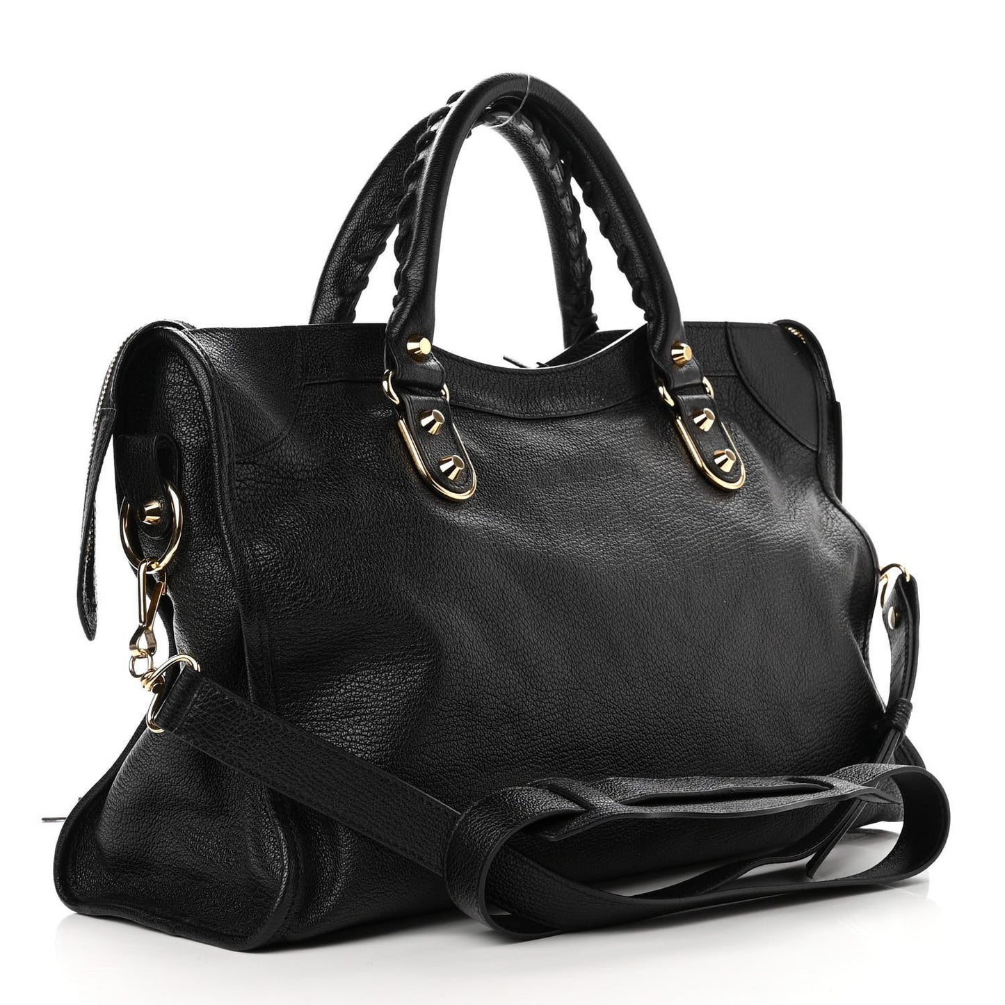 Chevre Gold Metallic Edge Hardware City Black