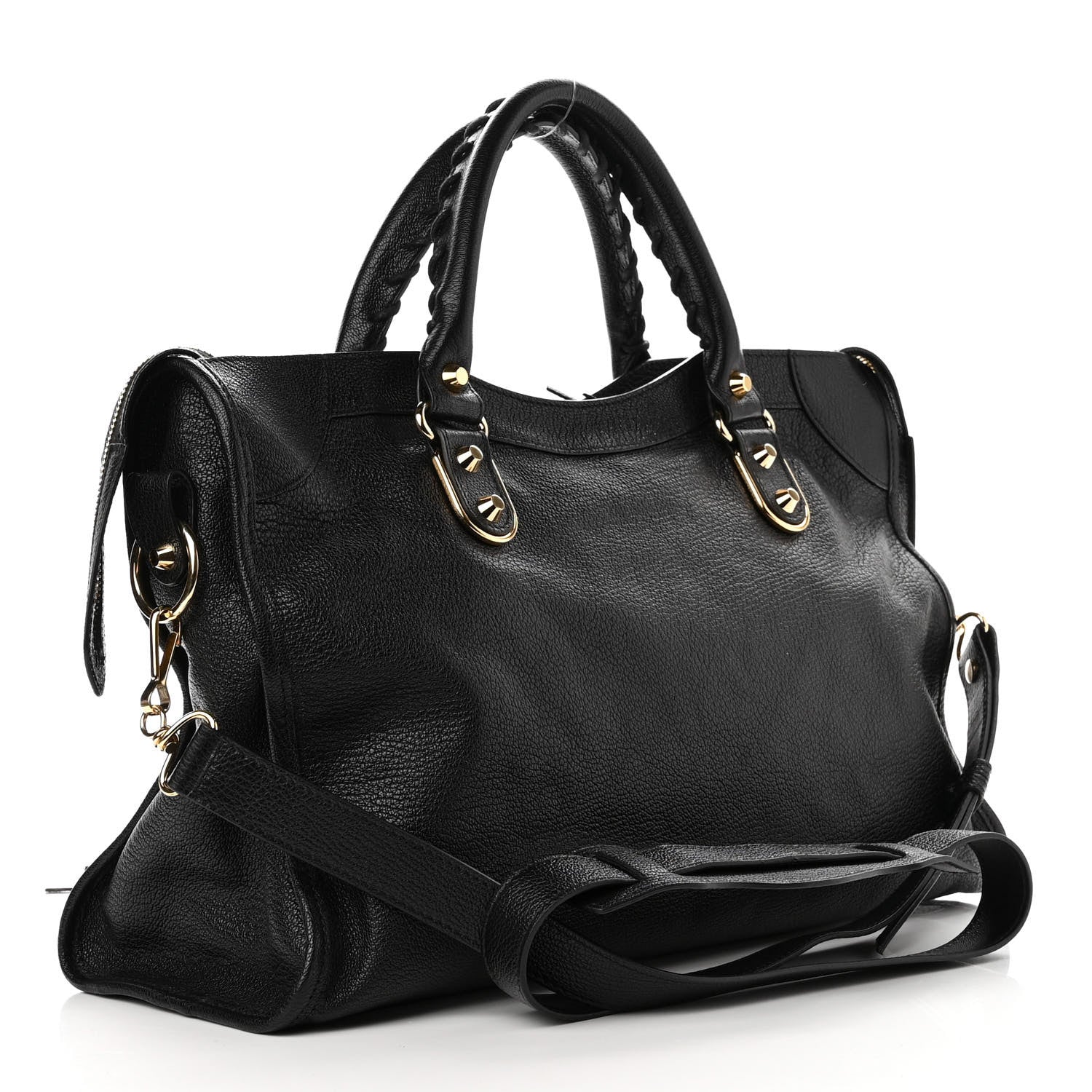 Balenciaga Chevre Gold Metallic Edge Hardware City Black 3 of 9