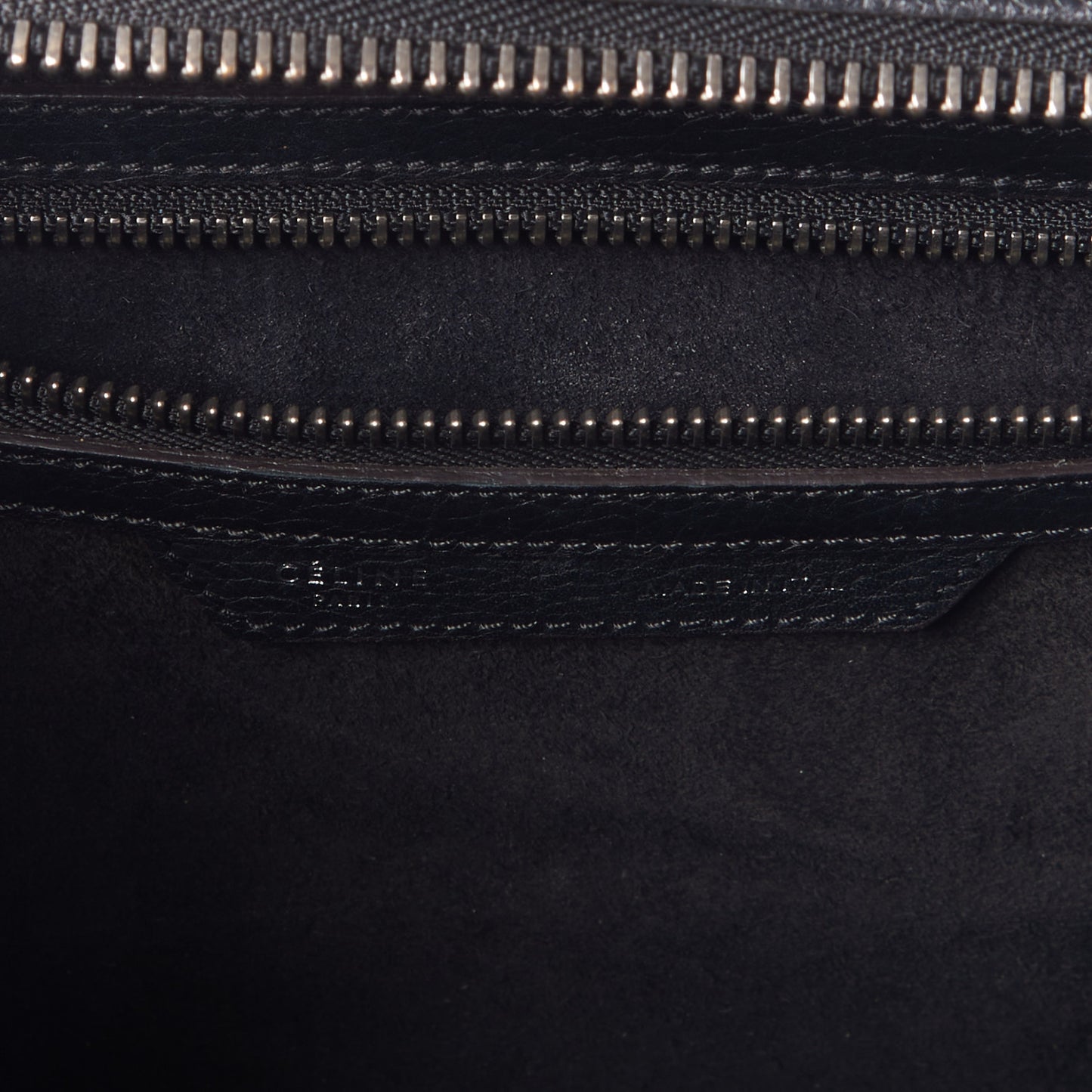 Drummed Calfskin Mini Luggage Black