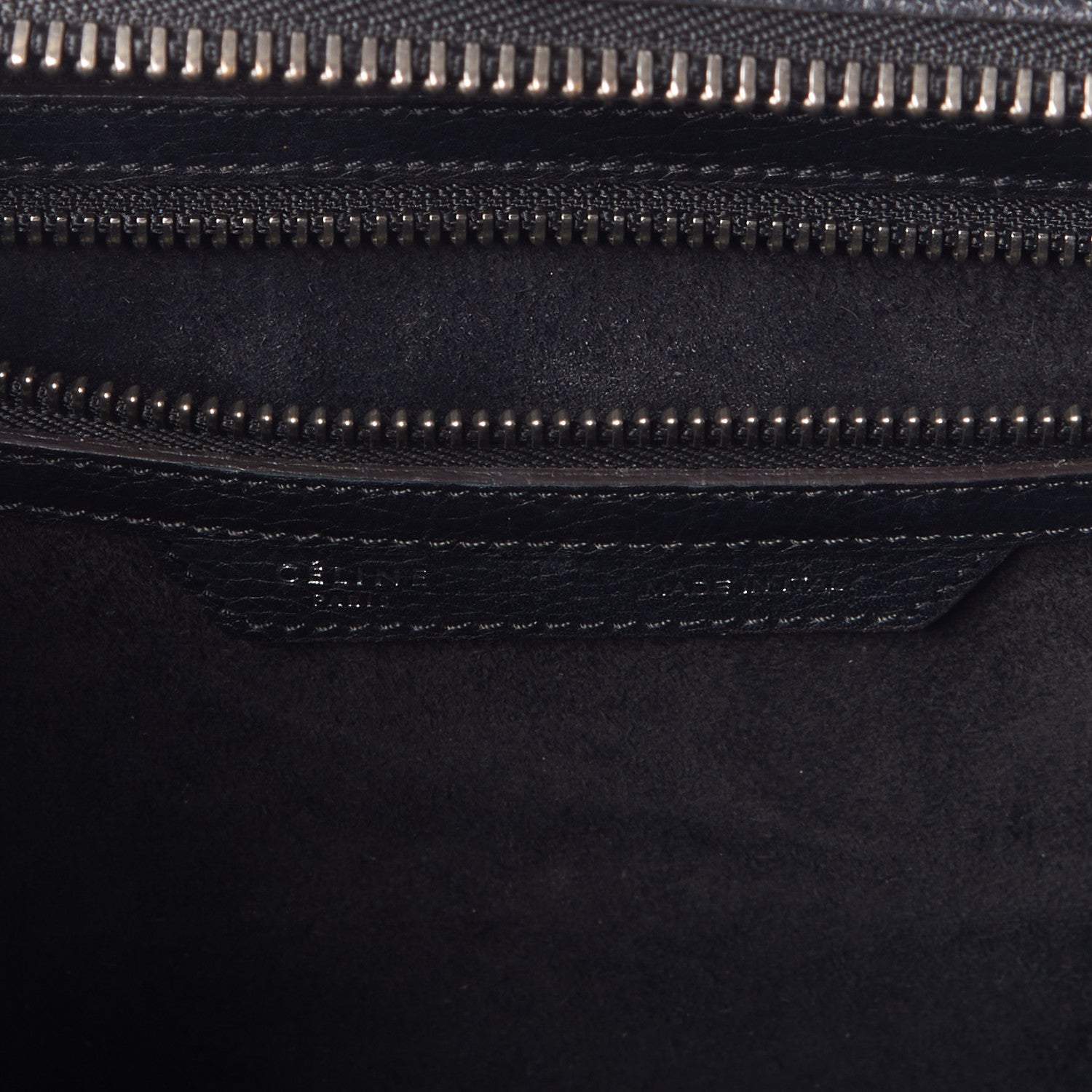 Celine Drummed Calfskin Mini Luggage Black 9 of 10