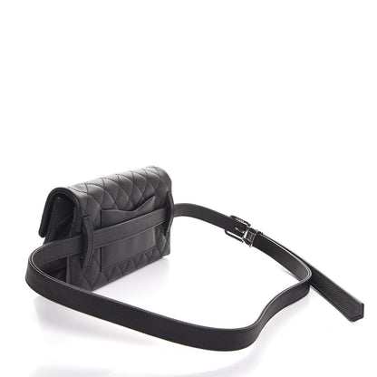 Chanel Grained Calfskin Quilted 2.55 Reissue Flap Belt Bag Clutch Black 3 of 8