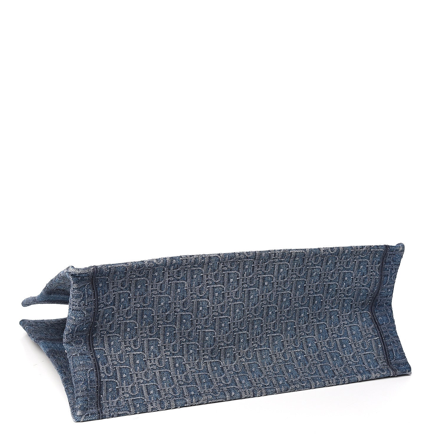 Christian Dior Oblique Denim Book Tote Denim Blue 3 of 8