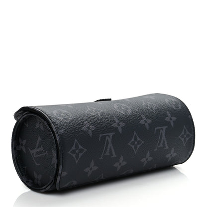 Louis Vuitton Monogram Eclipse 3 Watch Travel Case 3 of 9