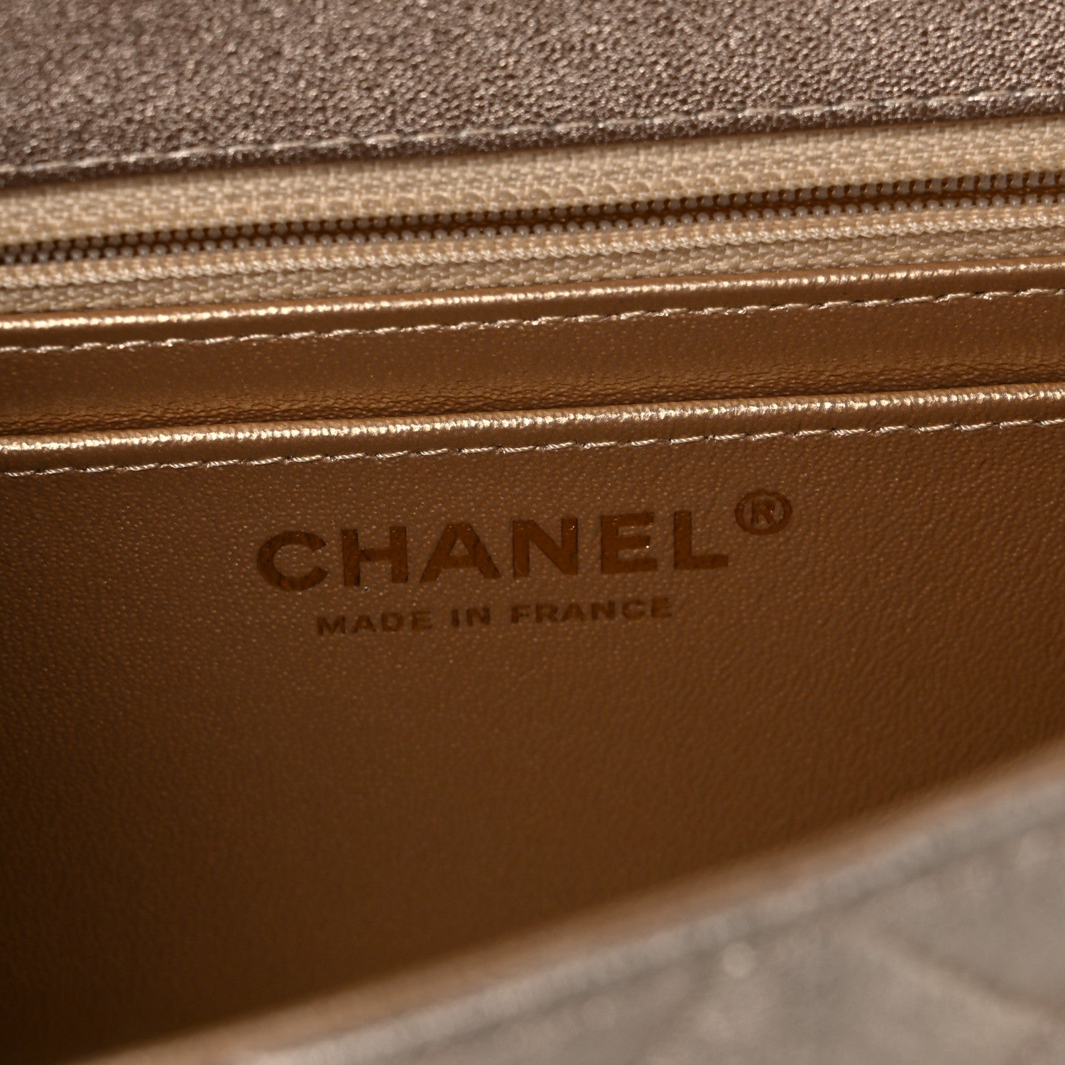 Chanel Metallic Lambskin Quilted Mini Rectangular Flap Gold 11 of 17