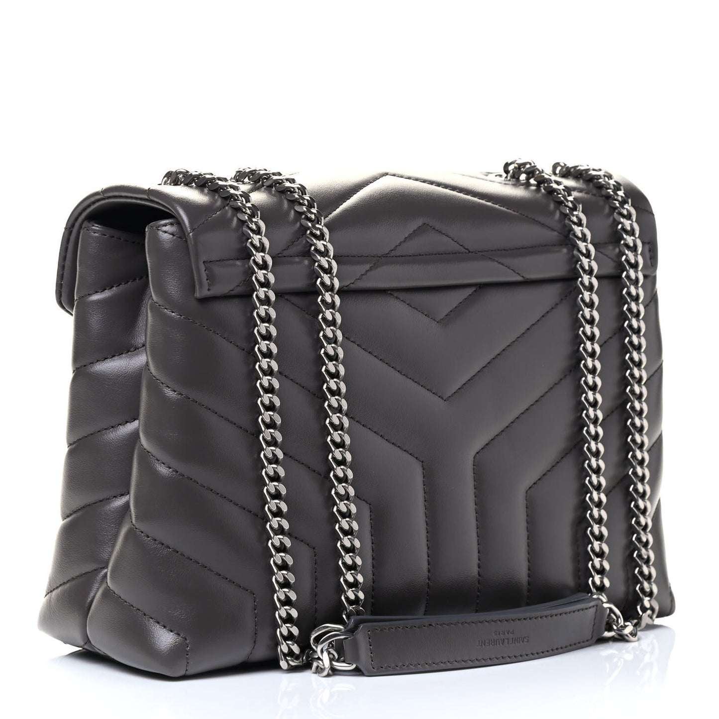 Calfskin Y Quilted Monogram Small Loulou Chain Satchel Earth