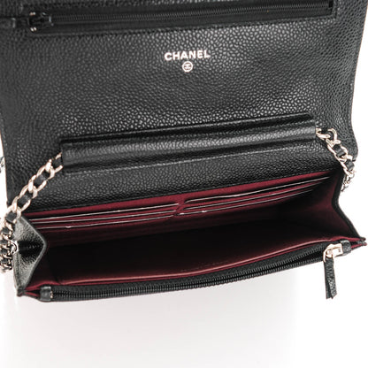 Chanel Caviar Quilted Wallet On Chain WOC Black 5 of 7