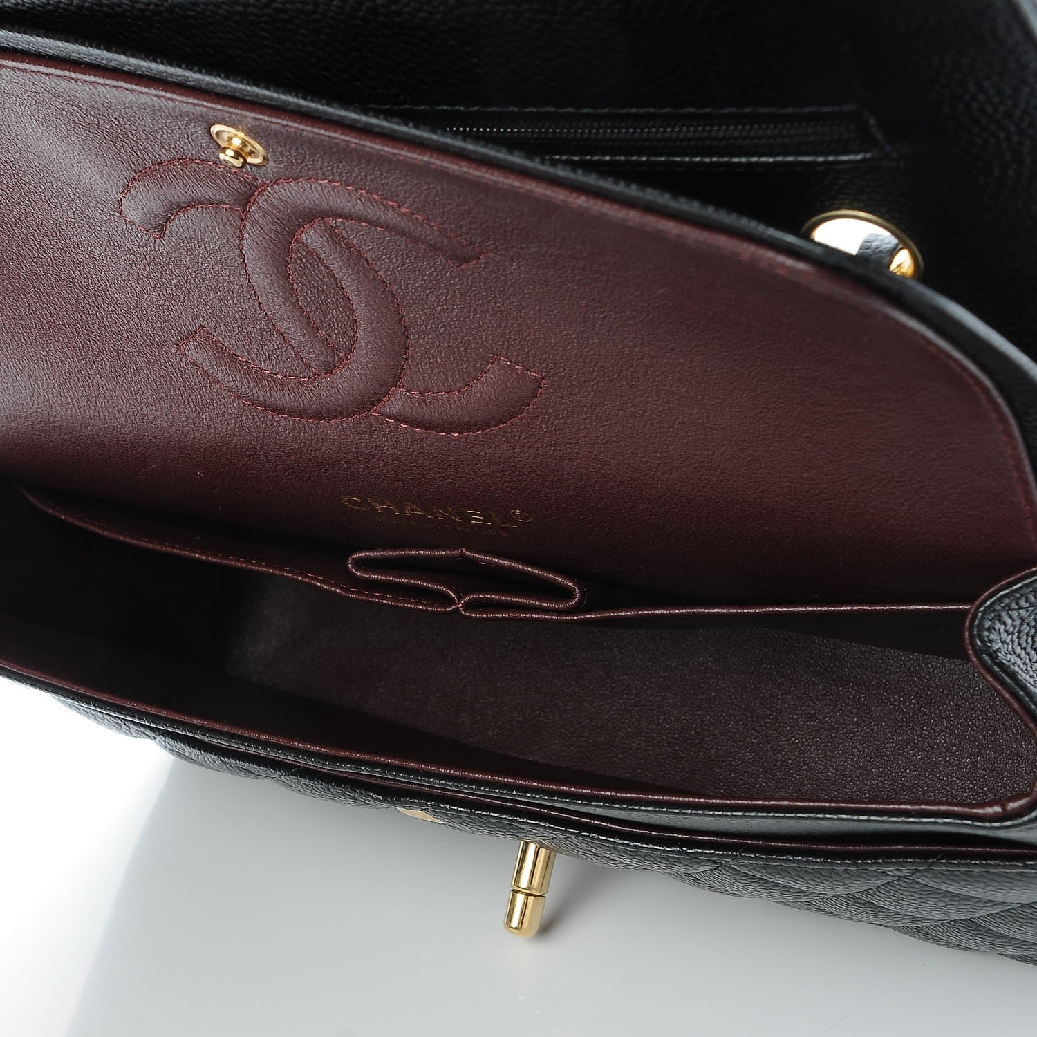 Chanel Caviar Quilted Medium Double Flap Black 6 of 10