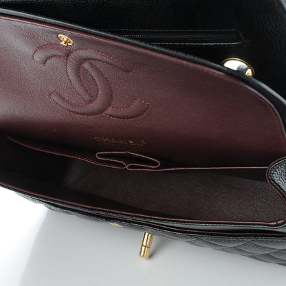 Chanel Caviar Quilted Medium Double Flap Black 6 of 10