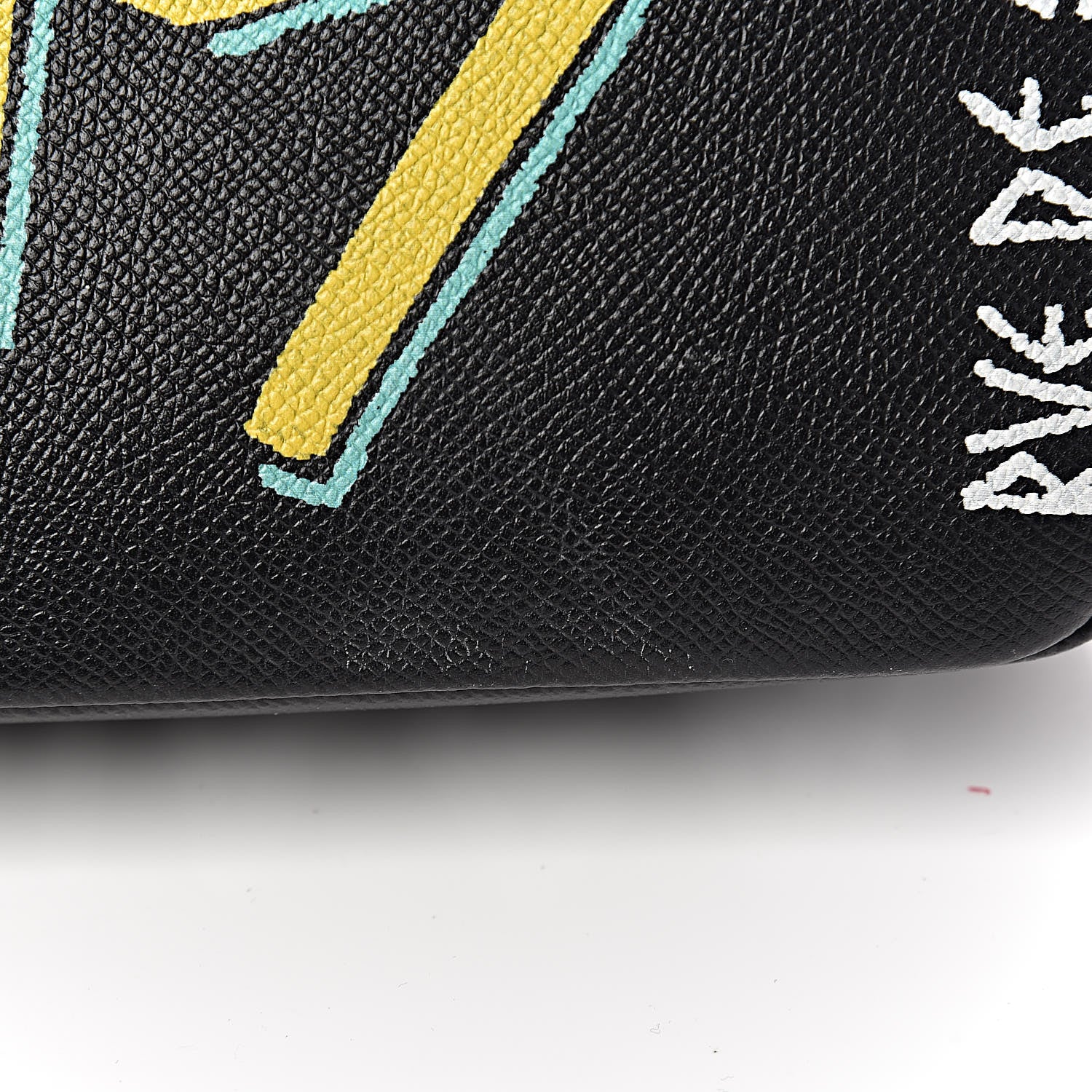 Balenciaga Grained Calfskin Graffiti M BB Round Shoulder Bag Black Multicolor 20 of 22