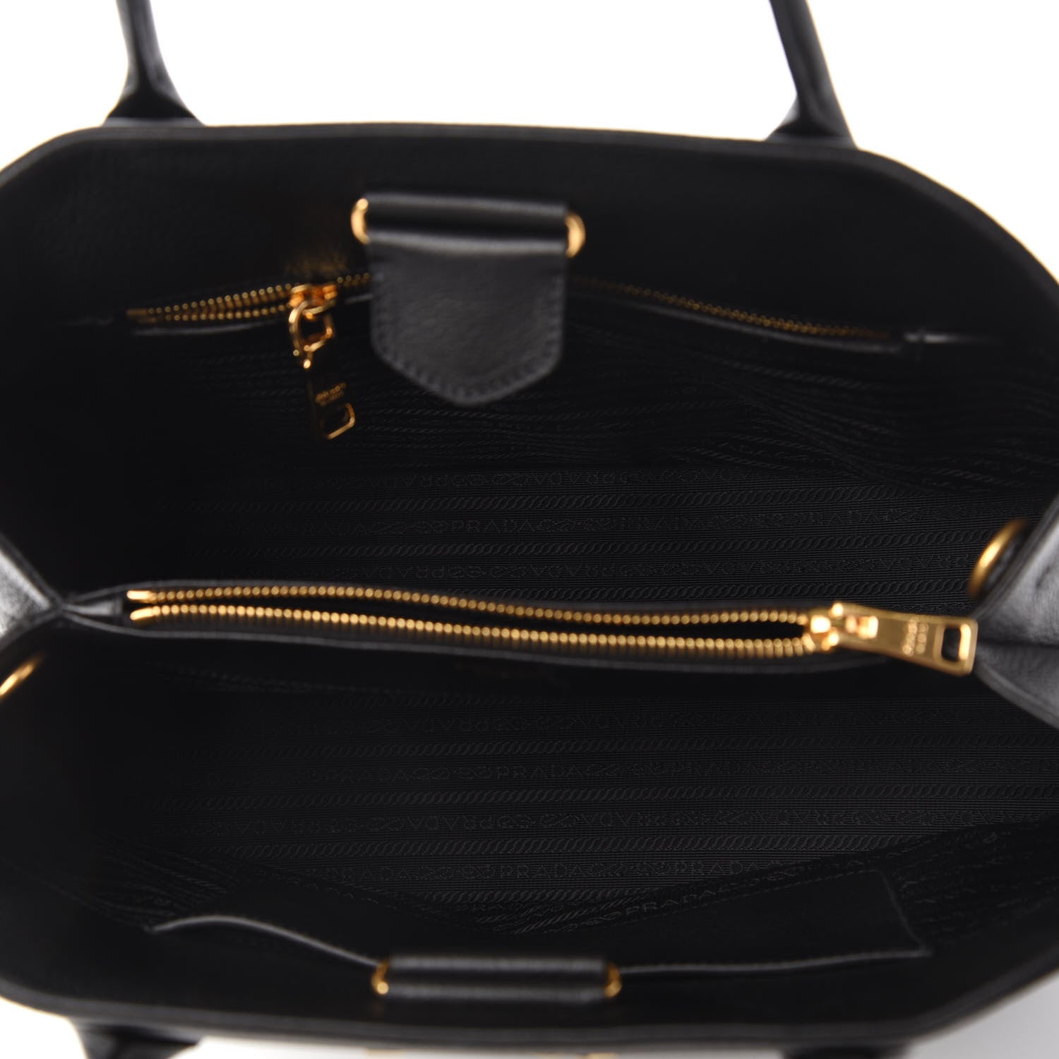 Prada Vitello Daino Tote Black 5 of 9