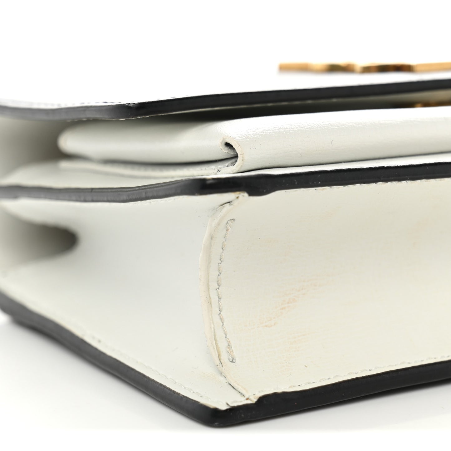 New Aspen Calfskin Bi-Color Monogram Sunset Chain Wallet  Black Dirty White