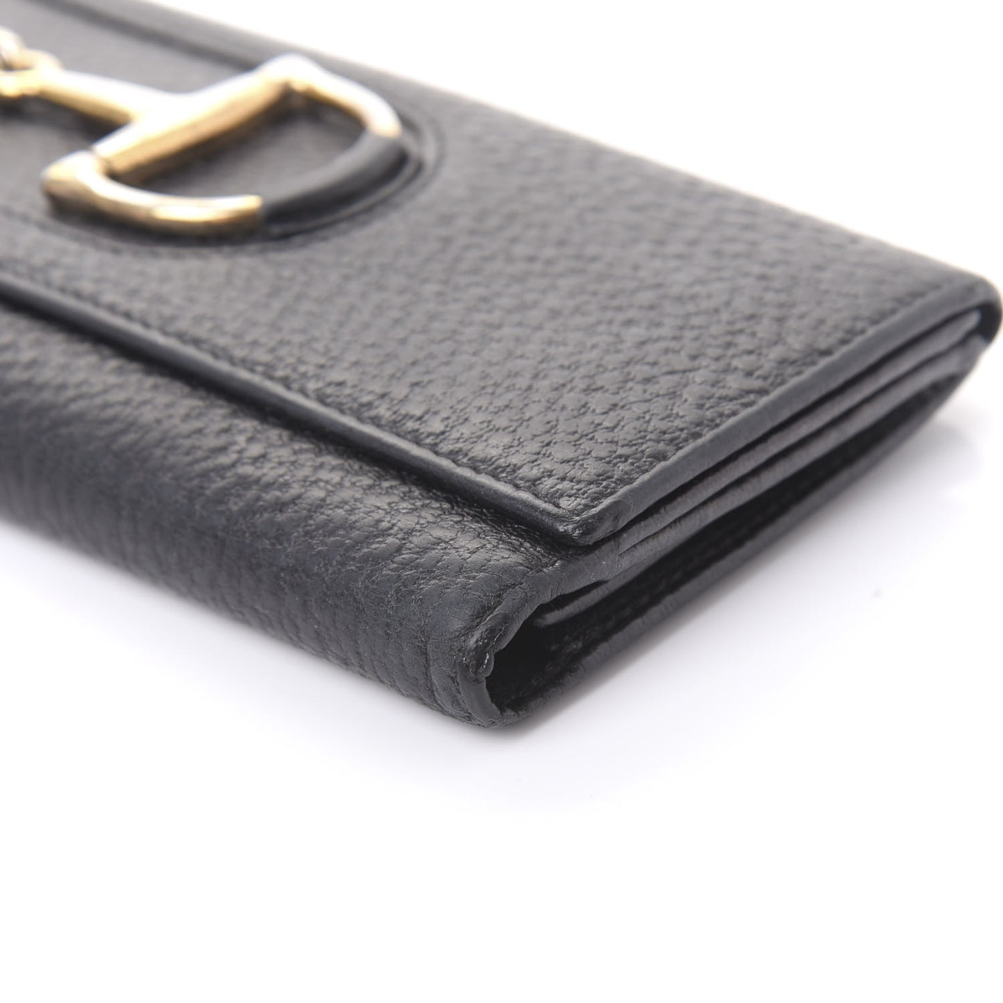 Grained Calfskin Hasler Continental Wallet Black