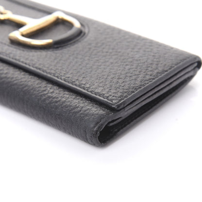 Gucci Grained Calfskin Hasler Continental Wallet Black 8 of 9