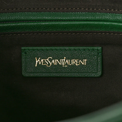 Saint Laurent Sheepskin Medium Cabas ChYc Tartan Green 6 of 10