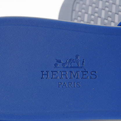 Hermes Rubber Chaine d'Ancre Rivage Sandals 38 Bleu Smalt 7 of 8