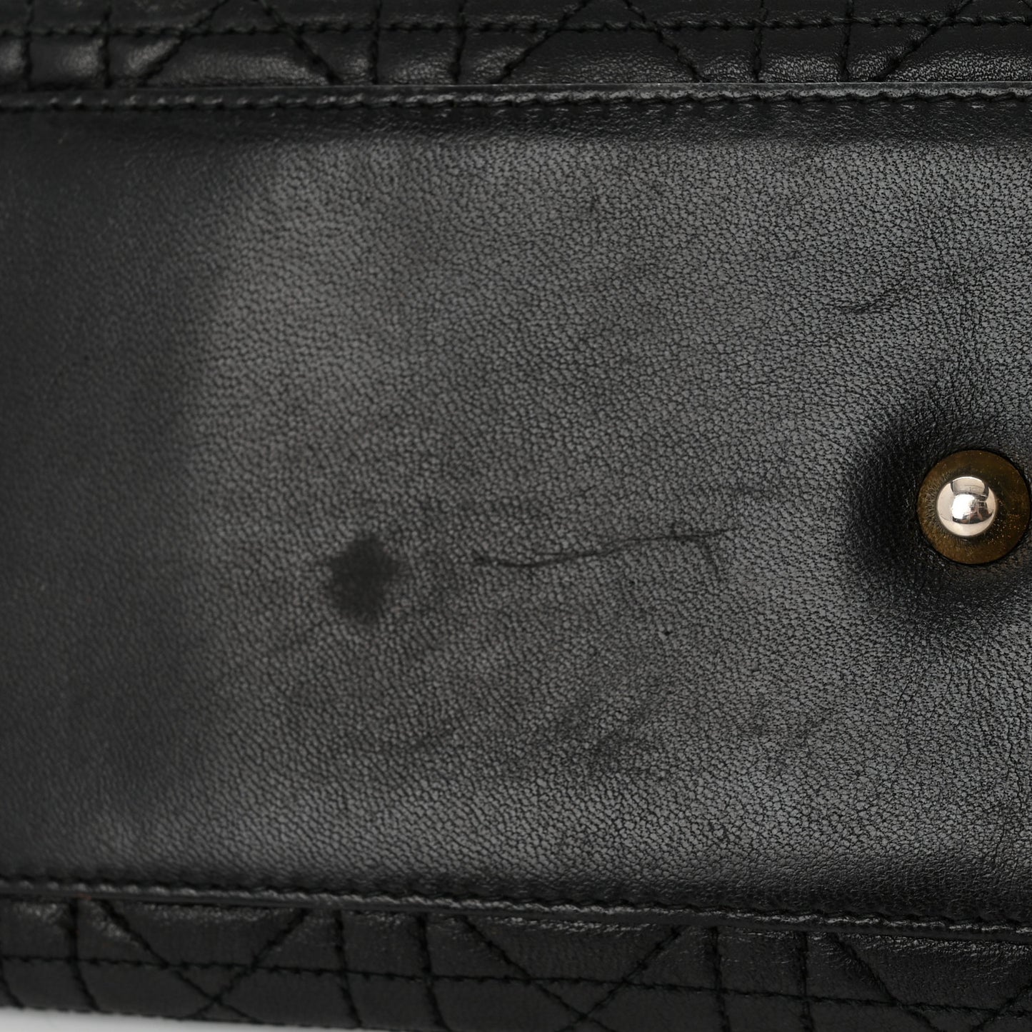 Lambskin Cannage Large Lady Dior Black