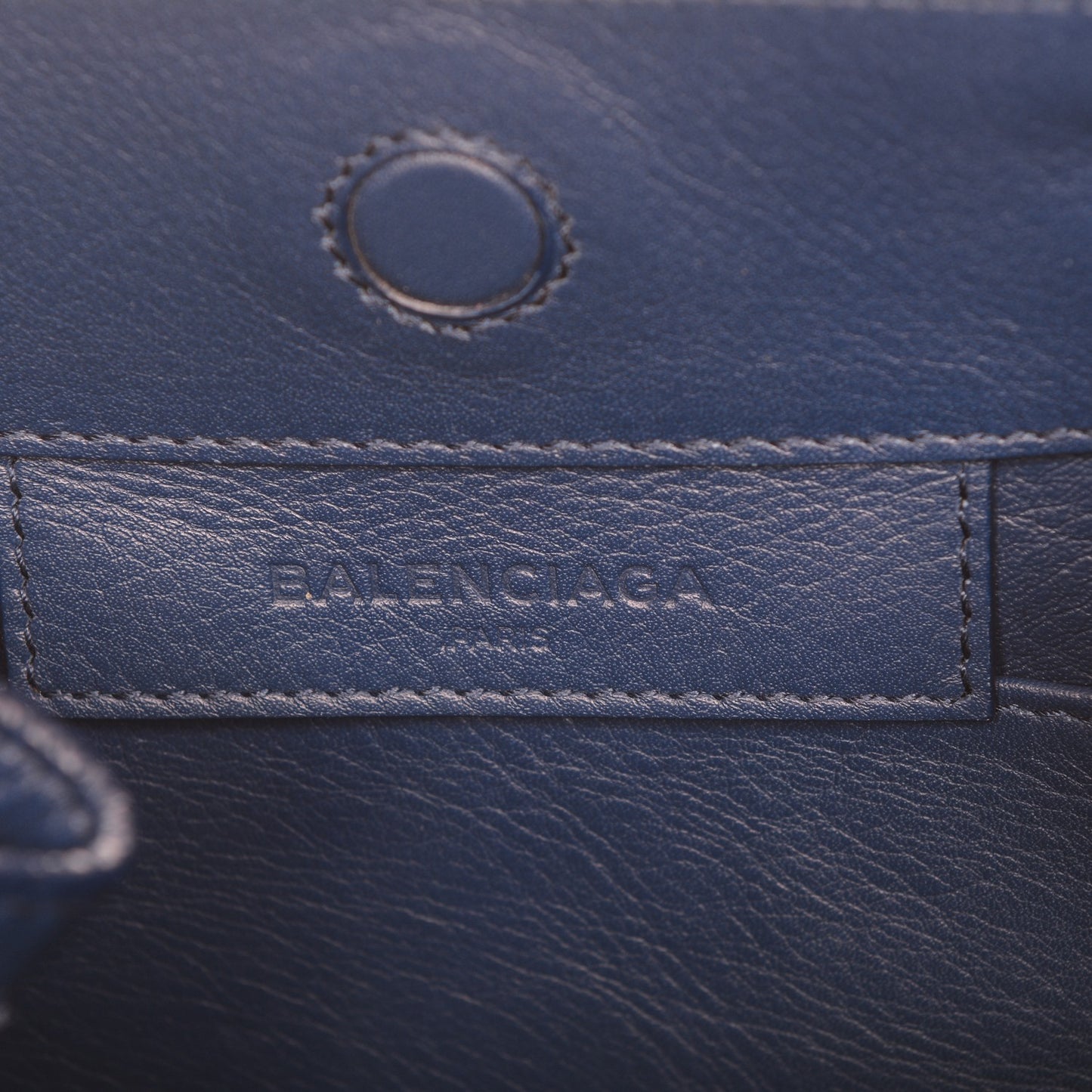Calfskin Papier Mini A4 Zip Around Tote Bleu Mineral