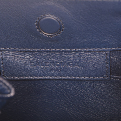 Balenciaga Calfskin Papier Mini A4 Zip Around Tote Bleu Mineral 6 of 7