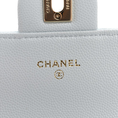 Chanel Caviar Quilted Mini Retro Twist Top Handle Flap Light Blue 6 of 12