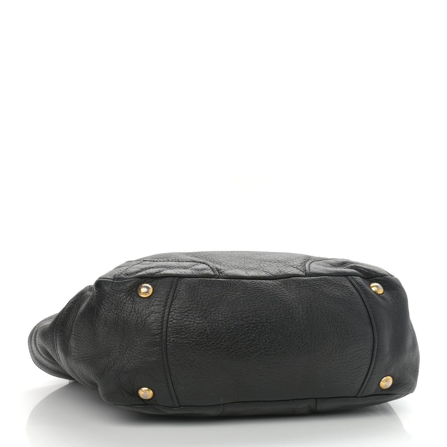 Prada Vitello Daino Side Pocket Hobo Black 4 of 10